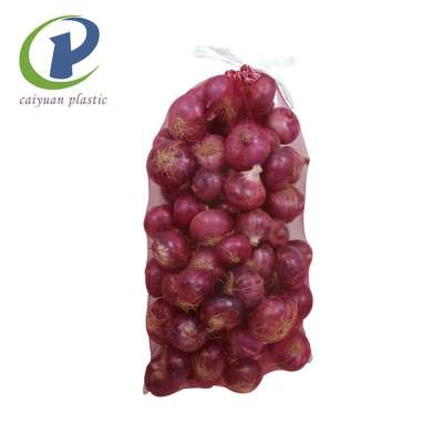 Recyclable pp or pe garlic agriculture use fruit mesh bag