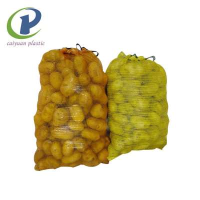 pe plastic vegetable packing mesh bags for potatoes