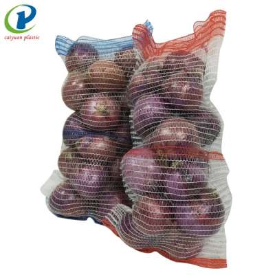 HDPE white color mesh packing bags for vegetables