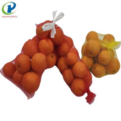 HDPE packing garlic mesh bag with label