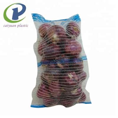 vegetable raschel mesh net bag in roll with handle