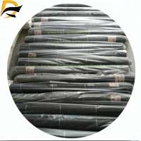 Black woven polypropylene weed control mat/ground cover